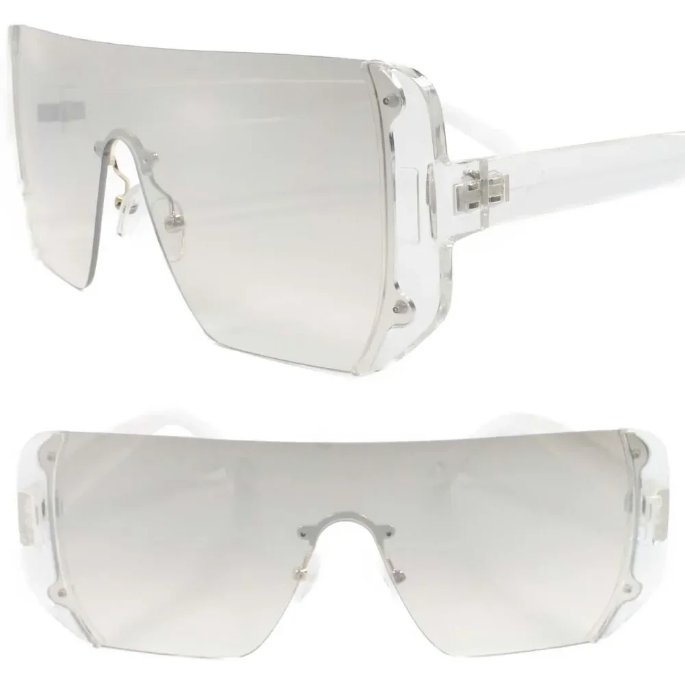 Contemporary Modern Hip Hop Swag Celebrity Fashion Square Transparent Sunglasses